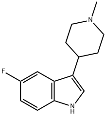 5-氟-3-(1-甲基-4-哌啶基)吲哚, 301856-29-1, 结构式