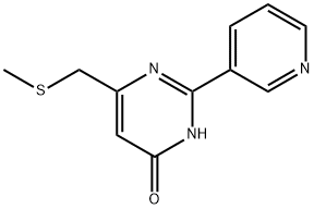 6-((甲硫基)甲基)-2-(吡啶-3-基)嘧啶-4(3H)-酮, 478031-30-0, 结构式