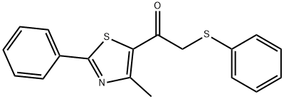 1-(4-甲基-2-苯基噻唑-5-基)-2-(苯基硫)乙-1-酮, 478047-46-0, 结构式