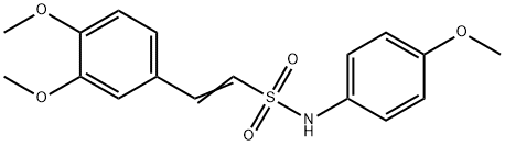 (E)-2-(3,4-二甲氧基苯基)-N-(4-甲氧基苯基)乙烯-1-磺酰胺, 478067-31-1, 结构式