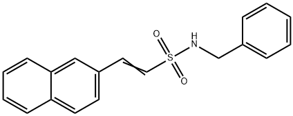 (E)-N-苄基-2-(萘-2-基)乙烯-1-磺胺, 478067-29-7, 结构式