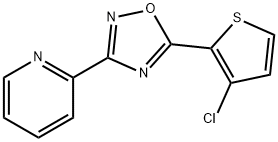 2-(5-(3-氯噻吩-2-基)-1,2,4-恶二唑-3-基)吡啶, 478488-64-1, 结构式