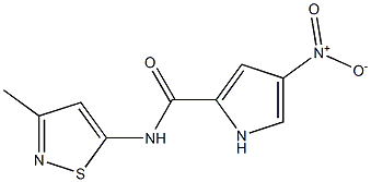 N-(3-甲基异噻唑-5-基)-4-硝基-1H-吡咯-2-甲酰胺, 478493-09-3, 结构式