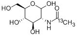 2-[2-13C]ACETAMIDO-2-DEOXY-D-GLUCOSE, 478518-89-7, 结构式