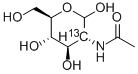 2-ACETAMIDO-2-DEOXY-D-[2-13C]GLUCOSE, 478529-39-4, 结构式