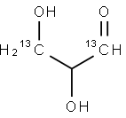 DL-[1,3-13C2]GLYCERALDEHYDE, 478529-53-2, 结构式