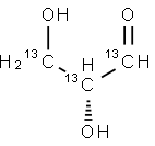 D-[1,2,3-13C3]GLYCERALDEHYDE, 478529-54-3, 结构式