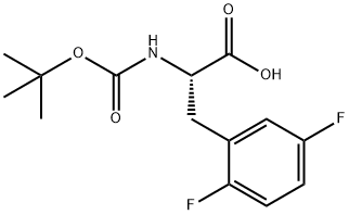 2-((叔-丁氧羰基)氨基)-3-(2,5-二氟苯基)丙酸, 486460-02-0, 结构式