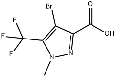 4-溴-1-甲基-5-(三氟甲基)-1H-吡唑-3-羧酸, 497833-03-1, 结构式