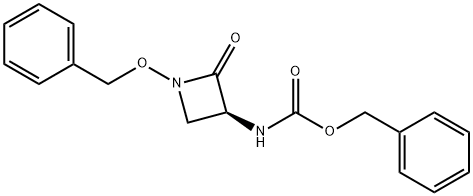 (S)-[1-(Benzyloxy)-2-oxo-3-azetidinyl]carbamic Acid Benzyl Ester, 71404-99-4, 结构式