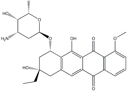 11-去氧-13 -去氧柔红霉素, 71800-92-5, 结构式