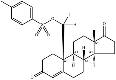 p-Toluenesulfonyloxyandrost-4-ene-3,17-dione-19-d2, 71995-65-8, 结构式