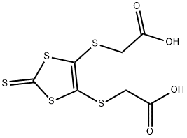 (5-CARBOXYMETHYLSULFANYL-2-THIOXO-(1,3)DITHIOL-4-YLSULFANYL)-ACETIC ACID, 72018-80-5, 结构式