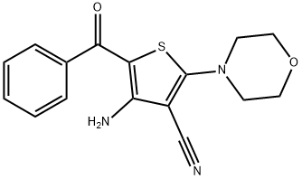 4-氨基-5-苯甲酰基-2-吗啉噻吩-3-甲腈, 72100-51-7, 结构式