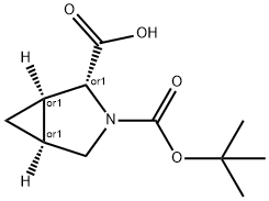 (1R,2R,5S)-rel-3-(tert-Butoxycarbonyl)-3-azabicyclo[3.1.0]hexane-2-carboxylic acid, 72448-25-0, 结构式