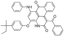 1-苯甲酰基-4-[4-(1,1-二甲基丙基)苯氧基]-6-(苯基氨基)-3H-二苯并[F,IJ]-2,7-异喹啉二酮, 72453-58-8, 结构式