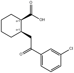 (1R,2R)-2-(2-(3-氯苯基)-2-氧代乙基)环己烷-1-羧酸, 736136-40-6, 结构式