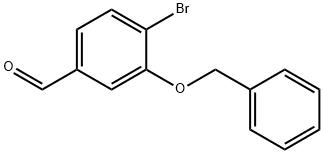 3-(BENZYLOXY)-4-BROMOBENZALDEHYDE, 736992-48-6, 结构式