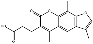 3-(7-氧代-3,5,9-三甲基-吡喃并[5,6-F]苯并呋喃-6-基)丙酸, 777857-42-8, 结构式