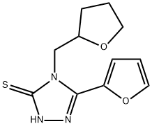 5-(2-呋喃)-4-(四氢呋喃-2-基甲基)-4H-1,2,4-三唑-3-硫醇, 777879-30-8, 结构式