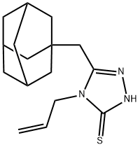 5-(1-金刚烷基甲基)-4-烯丙基-4H-1,2,4-三唑-3-硫醇, 777879-33-1, 结构式