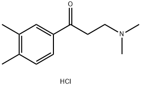 3-(二甲基氨基)-1-(3,4-二甲基苯基)丙-1-酮盐酸盐, 23935-14-0, 结构式