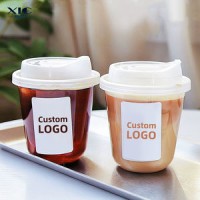 Disposable Hard PP Plastic Coffee Cups Commercial Ice Cream Cold Drink Packaging Clear Plastic Cups 