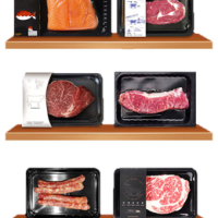 Thermoforming Skin Packing Machine Plastic Tray Vacuum Sealer Vsp For Bakemeat Burger Meat Ball