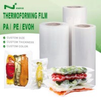 Manufacturer Customized Glossy Food Grade Plastic Vacuum Film Roll PA PE Thermoforming Packaging Bag