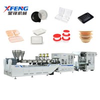 Labor-saving Fully Automatic One-step Thermoforming Machine for pp Food Tray Eco-friendly Lunch Boxe