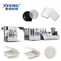Disposable Starch Food Bowl Plate Tray Making Equipment PLA Corn Starch One Step Automatic Thermofor