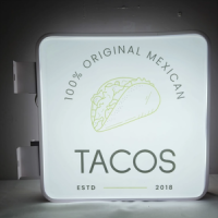 Hot Sale Customizable A4 12V Acrylic LED Light Box Indoor Hanging Signboard Rotating Vacuum Thermofo