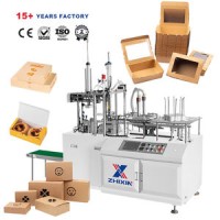 Take Away Cardboard Lunch Box Making Forming Machine Fully Automatic Paper Food Box Making Machines