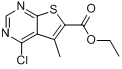 4-氯-5-甲基噻吩并[2,3-D]嘧啶-6-甲酸乙酯、101667-98-5 CAS查询、4-氯-5-甲基噻吩并[2,3-D]嘧啶-6-甲酸乙酯物化性质