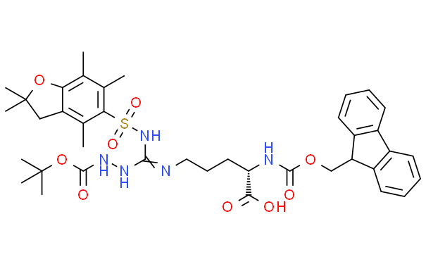 (S)-FMOC-2-氨基-5-[(N'-PBF-N''-BOC-氨基)-胍基]-戊酸,100mg