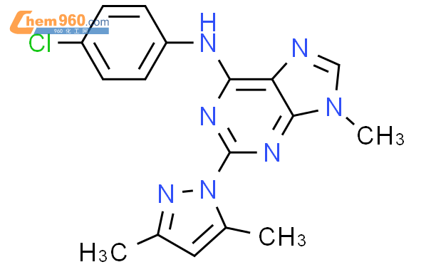 N-(4-氯苯基)-2-(3,5-二甲基-1H-吡唑-1-基)-9-甲基-9H-嘌呤-6-胺,250mg