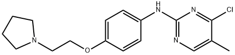 2-PyriMidinaMine, 4-chloro-5-Methyl-N-[4-[2-(1-pyrrolidinyl)ethoxy]phenyl]-,1g