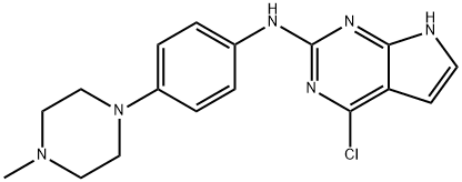 7H-Pyrrolo[2,3-d]pyriMidin-2-aMine, 4-chloro-N-[4-(4-Methyl-1-piperazinyl)phenyl]-,1g