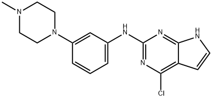 7H-Pyrrolo[2,3-d]pyriMidin-2-aMine, 4-chloro-N-[3-(4-Methyl-1-piperazinyl)phenyl]-,1g