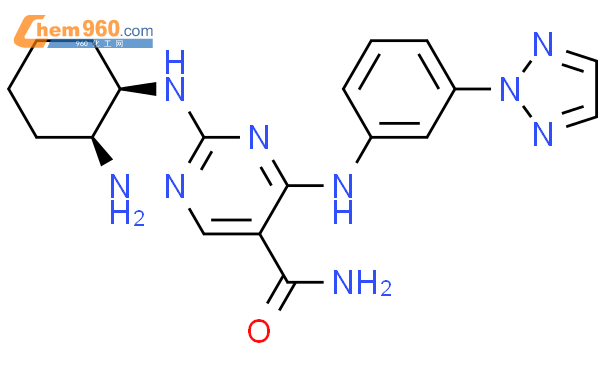 rel-2-[[(1r,2s)-2-氨基环己基]氨基]-4-[[3-(2H-1,2,3-噻唑-2-基)苯基]氨基]-5-嘧啶羧酰胺,100mg