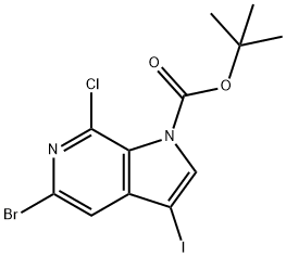 tert-Butyl 5-bromo-7-chloro-3-iodo-1H-pyrrolo[2,3-c]pyridine-1-carboxylate,1g