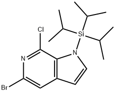 5-Bromo-7-chloro-1-(triisopropylsilyl)-1H-pyrrolo[2,3-c]pyridine,1g