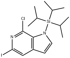 7-Chloro-5-iodo-1-(triisopropylsilyl)-1H-pyrrolo[2,3-c]pyridine,1g