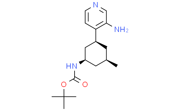 Carbamic acid, N-[(1R,3S,5R)-3-(3-amino-4-pyridinyl)-5-methylcyclohexyl]-, 1,1-dimethylethyl ester, rel-