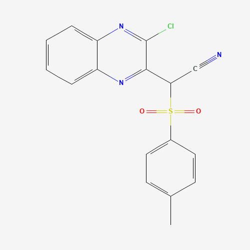3-氯-Α-[(4-甲基苯基)磺酰基]-2-喹喔啉乙腈、121512-59-2 CAS查询、3-氯-Α-[(4-甲基苯基)磺酰基]-2-喹喔啉乙腈物化性质