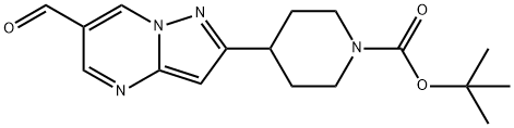 1258638-43-5; tert-Butyl 4-(6-formylpyrazolo[1,5-a]pyrimidin-2-yl)piperidine-1-carboxylate; tert-But