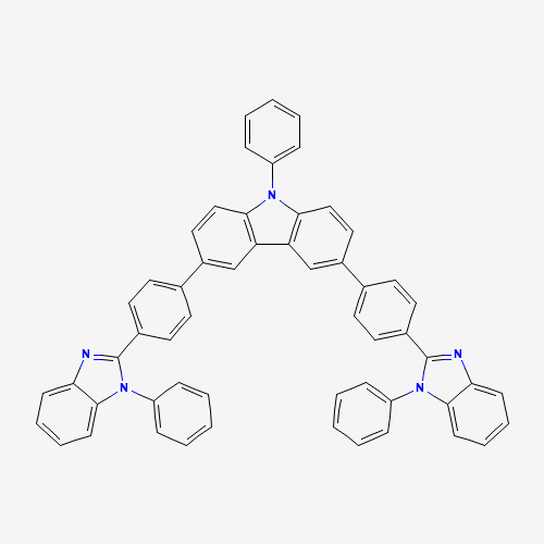 9-苯基-3,6-二[4-(1-苯基-1H-苯并咪唑-2-基)苯基]-9H-咔唑、1258780-50-5 CAS查询、9-苯基-3,6-二[4-(1-苯基-1H-苯并咪唑-2-基)苯基]-9H-咔唑