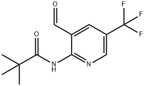 N-(3-Formyl-5-(trifluoromethyl)pyridin-2-yl)-pivalamide,250mg