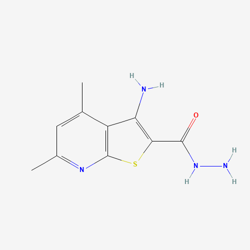 3-氨基-4,6-二甲基噻吩并[2,3-B]吡啶-2-碳酰肼、128918-28-5 CAS查询、3-氨基-4,6-二甲基噻吩并[2,3-B]吡啶-2-碳酰肼物化性质