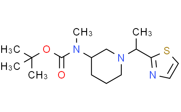 甲基-[1-(1-噻唑-2-基-乙基)-哌啶-3-基]-氨基甲酸叔丁基酯,1g